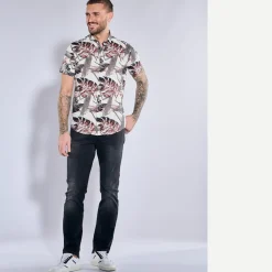engbers Kurzarm-Hemd gemustert
