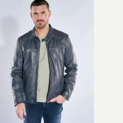 engbers Lederjacke in Bikeroptik