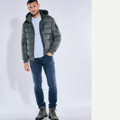 engbers Lederjacke mit abnehmbarer Kapuze