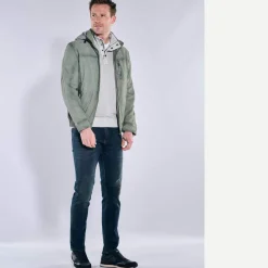 engbers Lederjacke mit abnehmbarer Kapuze