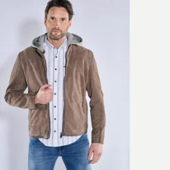 engbers Lederjacke mit heraustrennbarer Blende