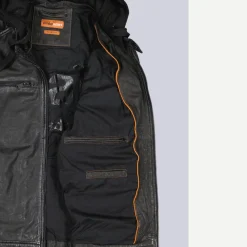 engbers Lederjacke mit Kapuze