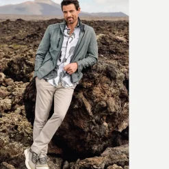 engbers Lederjacke mit langem Stehkragen