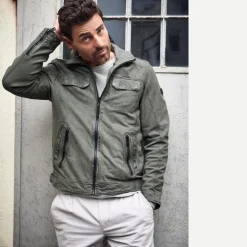 engbers Lederjacke mit Stehkragen